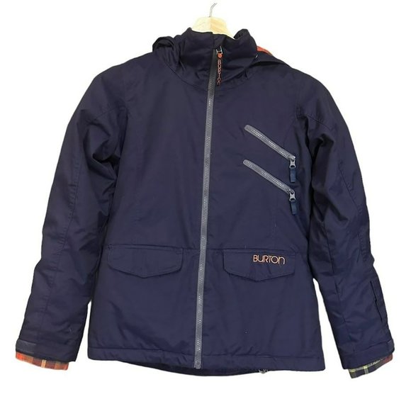 Burton Navy Blue Da‎ Nang Venture Snow Ski Jacket Coat Kids Girls XL (18) - Picture 1 of 6